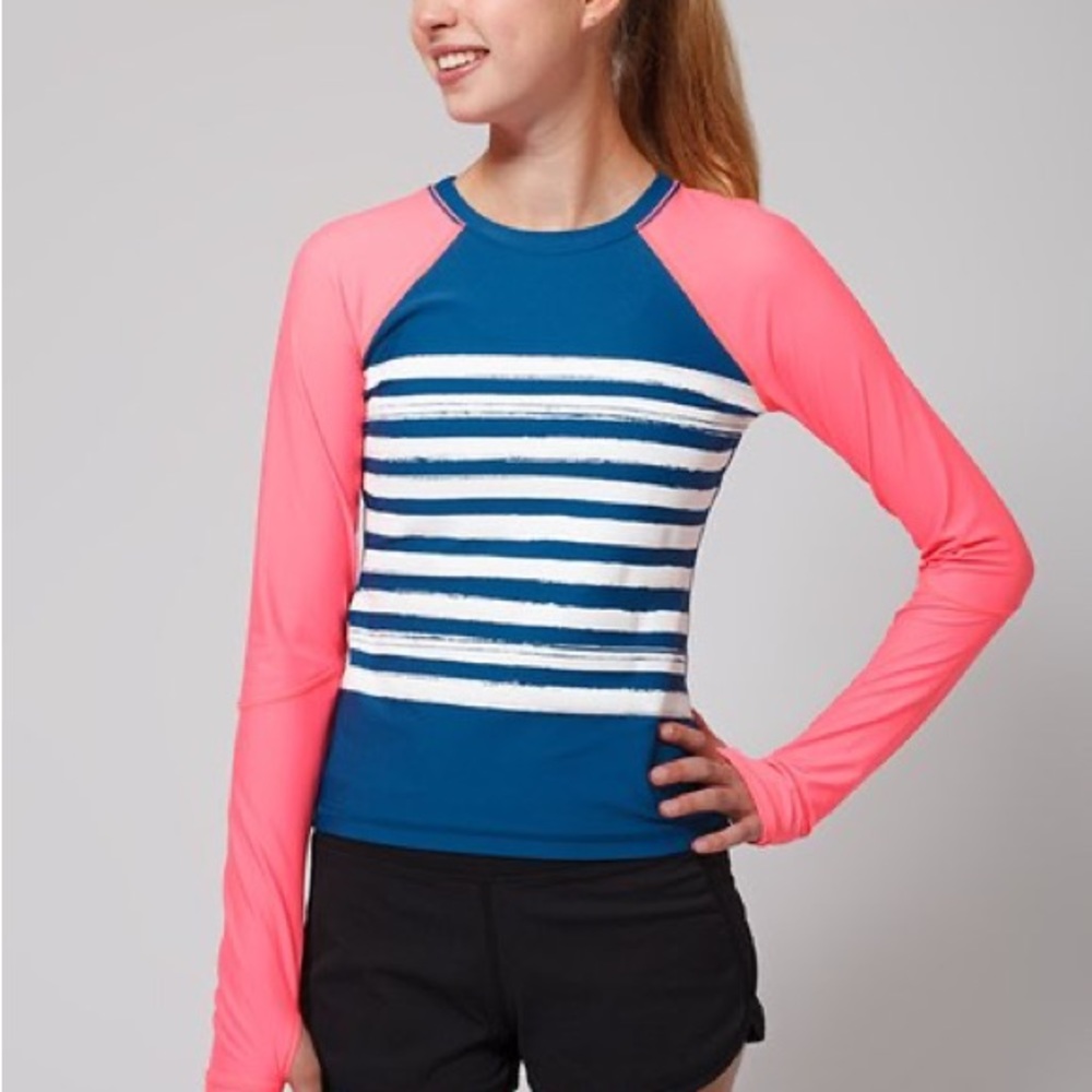 Ivivva Jet Set Blue Underwater Paradise Rashguard